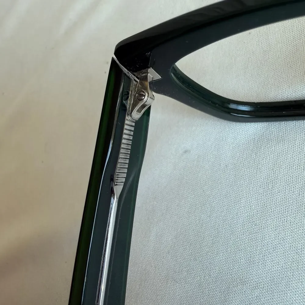 Balenciaga BB0242O Eyeglass Frames  - Shiny Dark Green Acetate, Logo Temples